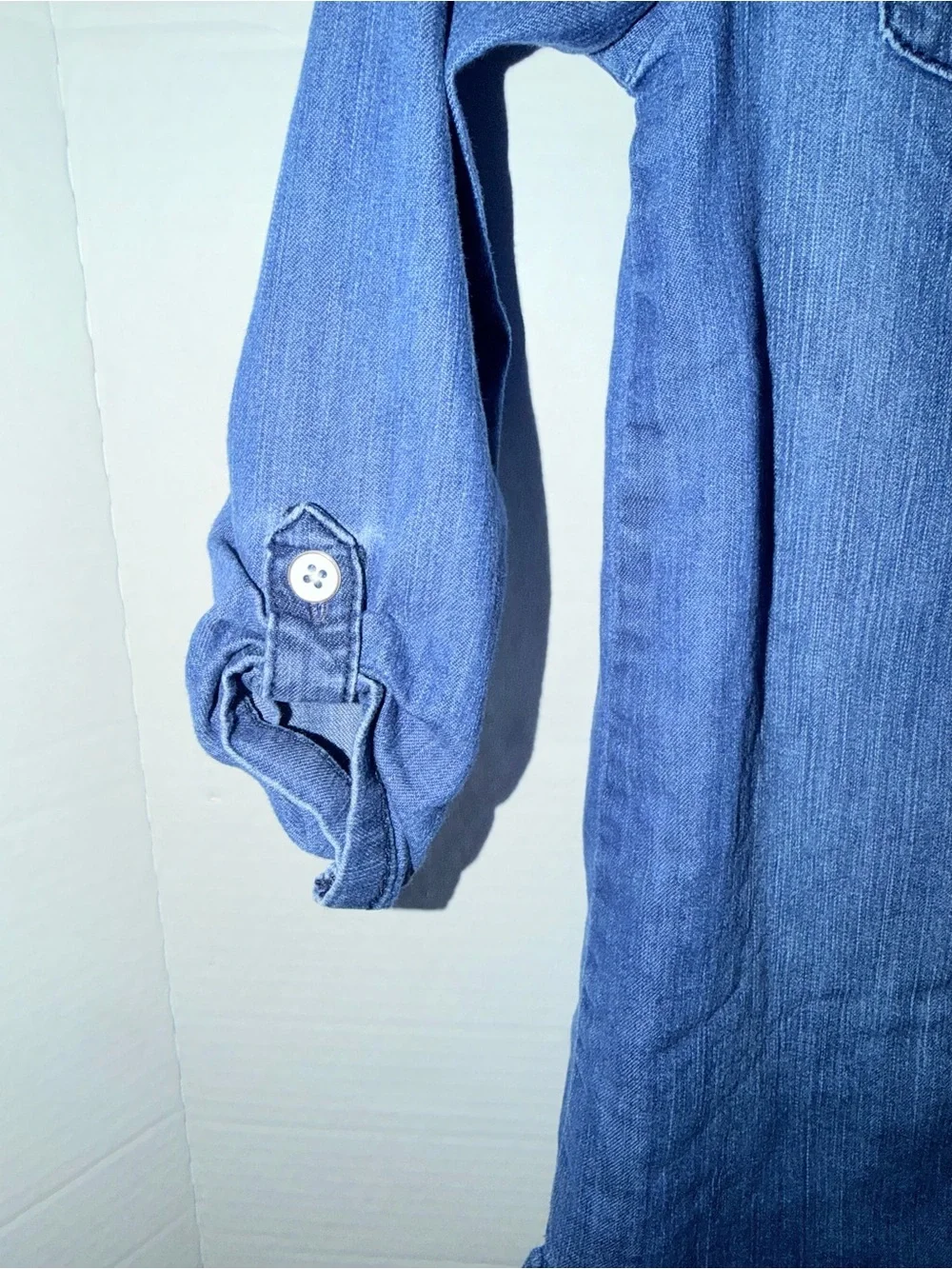Old Navy Girls' Indigo Denim Button-Front Shirt Dress